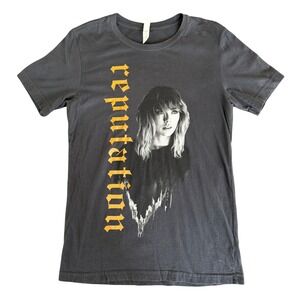 Taylor Swift Reputation Tour Tee Womens S Gray Band Tee Y2K Pop Concert T Shirt